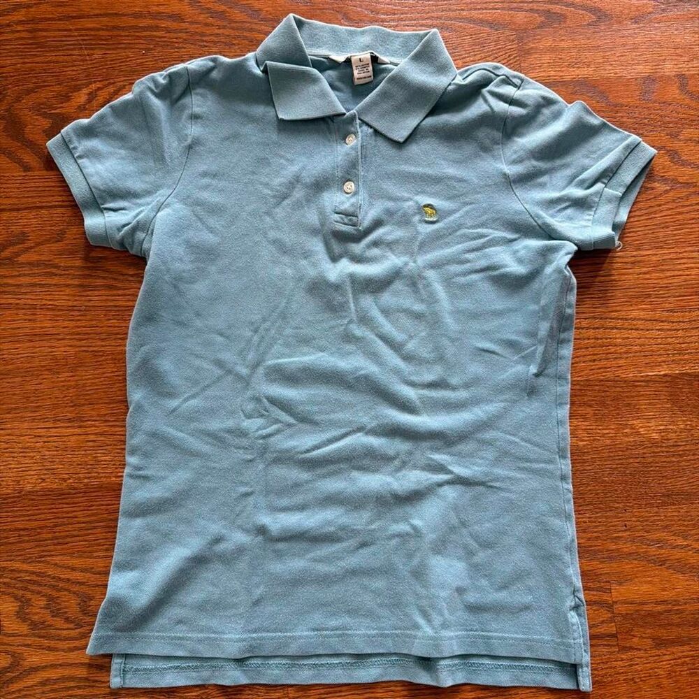 Vintage Y2K Abercrombie and fitch turquoise polo baby t shirt